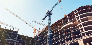Estruturas de edifícios em construção