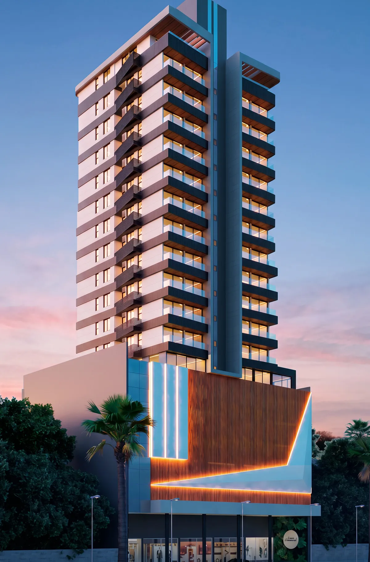 Fachada do empreendimento Garden Tower, em Betim