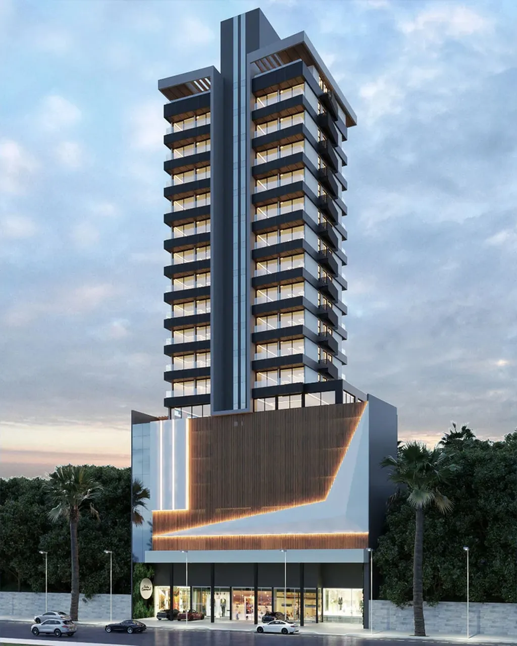 Fachada do empreendimento Garden Tower, em Betim