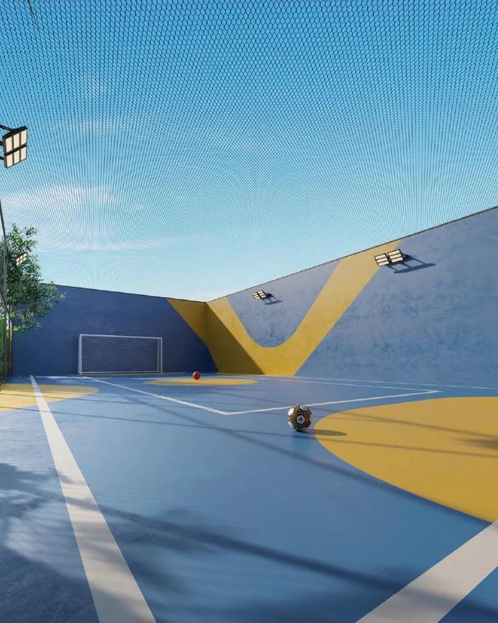 Ilustração do diferencial Quadra poliesportiva no Nexus Residence